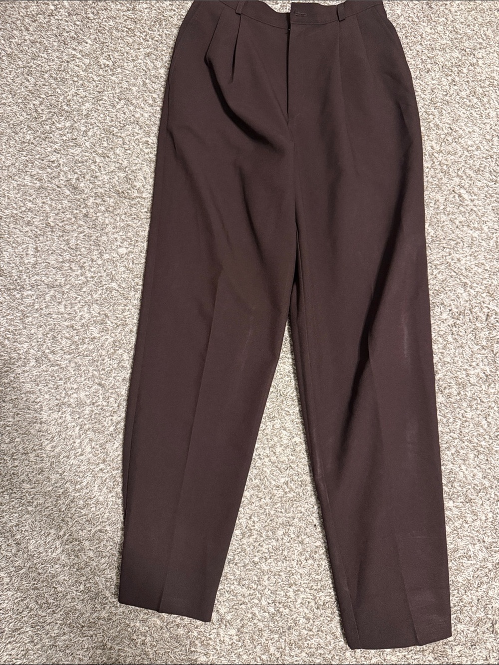 Vintage Liz Baker Women’s Dark Brown Pleated Dress Pants
